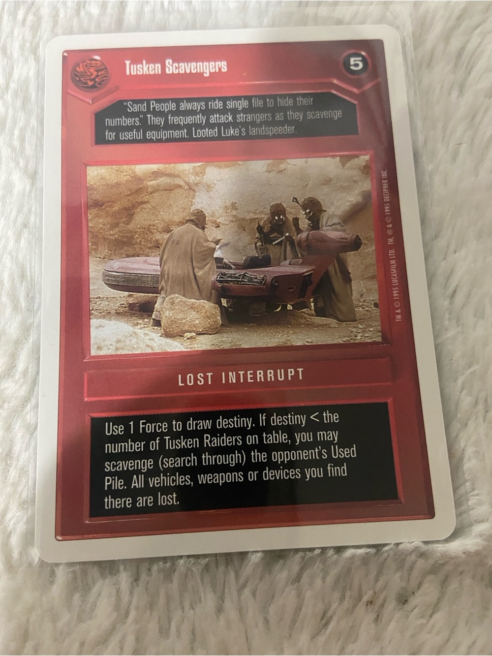 Tusken Scavengers Star Wars Card - Red Collectible